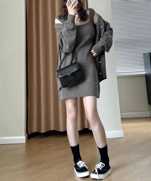 Miniministore（ミニミニストア）の「ニット セットアップ 秋冬 アンサンブル（セットアップ・レディース・ダークグレー/ブラウン/アイボリー/ブラック・フリー）」の14枚目の写真