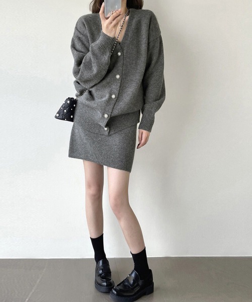 Miniministore（ミニミニストア）の「ニット セットアップ 秋冬 アンサンブル（セットアップ・レディース・ダークグレー/ブラウン/アイボリー/ブラック・フリー）」の15枚目の写真