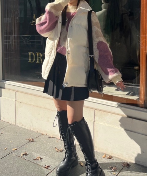 nemne store(ネンネストア)の「【低身長用サイズあり】モヘアライクマーブルニット(ニット/セーター・レディース・ホワイト系その他2/ネイビー/ホワイト系その他・MEDIUM/SMALL)」の4枚目の写真