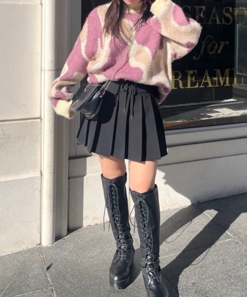 nemne store(ネンネストア)の「【低身長用サイズあり】モヘアライクマーブルニット(ニット/セーター・レディース・ホワイト系その他2/ネイビー/ホワイト系その他・MEDIUM/SMALL)」の9枚目の写真