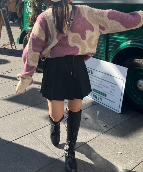 nemne store(ネンネストア)の「【低身長用サイズあり】モヘアライクマーブルニット(ニット/セーター・レディース・ホワイト系その他2/ネイビー/ホワイト系その他・MEDIUM/SMALL)」の10枚目の写真
