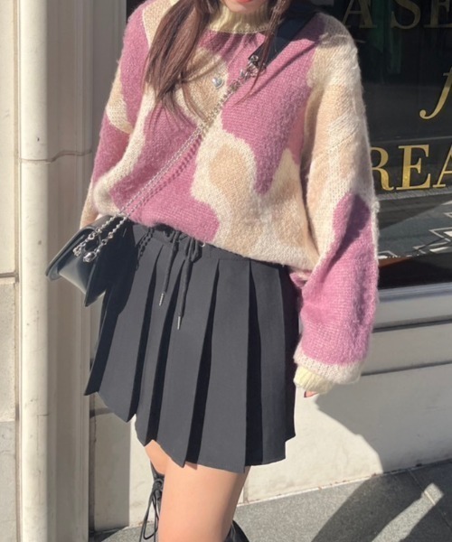 nemne store(ネンネストア)の「【低身長用サイズあり】モヘアライクマーブルニット(ニット/セーター・レディース・ホワイト系その他2/ネイビー/ホワイト系その他・MEDIUM/SMALL)」の6枚目の写真