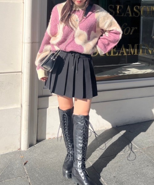 nemne store(ネンネストア)の「【低身長用サイズあり】モヘアライクマーブルニット(ニット/セーター・レディース・ホワイト系その他2/ネイビー/ホワイト系その他・MEDIUM/SMALL)」の11枚目の写真