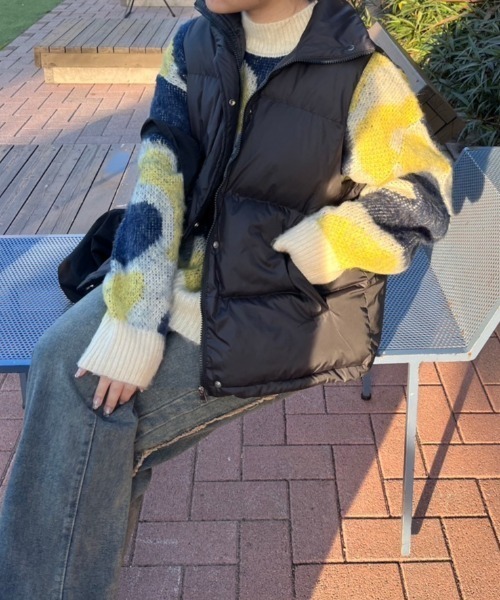 nemne store(ネンネストア)の「【低身長用サイズあり】モヘアライクマーブルニット(ニット/セーター・レディース・ホワイト系その他2/ネイビー/ホワイト系その他・MEDIUM/SMALL)」の14枚目の写真