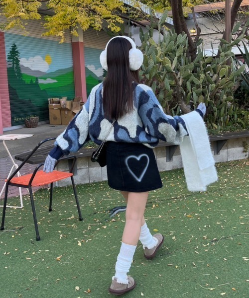 nemne store(ネンネストア)の「【低身長用サイズあり】モヘアライクマーブルニット(ニット/セーター・レディース・ホワイト系その他2/ネイビー/ホワイト系その他・MEDIUM/SMALL)」の20枚目の写真