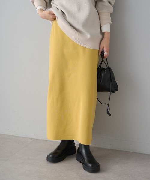 PUAL CE CIN(ピュアルセシン)の「【Du noir】スポンディッシュナロースカート(スカート・レディース・ブルー/グレー/イエロー/ブラック/アイボリー・FREE)」の5枚目の写真