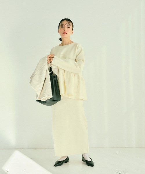 PUAL CE CIN(ピュアルセシン)の「【Du noir】スポンディッシュナロースカート(スカート・レディース・ブルー/グレー/イエロー/ブラック/アイボリー・FREE)」の8枚目の写真