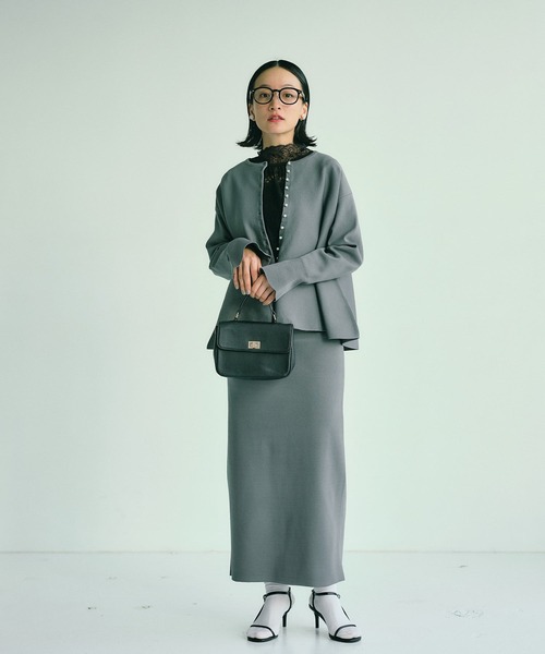 PUAL CE CIN(ピュアルセシン)の「【Du noir】スポンディッシュナロースカート(スカート・レディース・ブルー/グレー/イエロー/ブラック/アイボリー・FREE)」の12枚目の写真