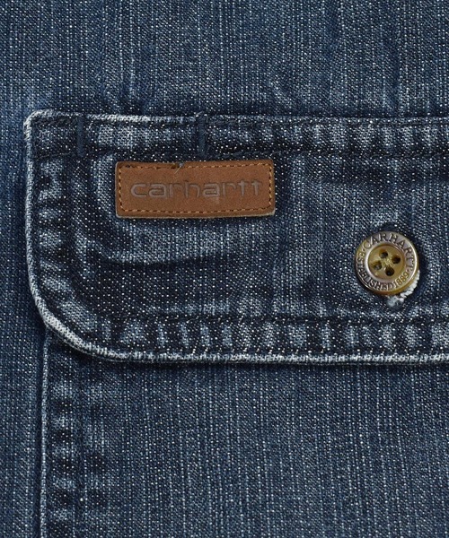 Carhartt（カーハート）の「【ヴィンテージ古着】Carhartt/カーハート ワーク デニムシャツ（シャツ/ブラウス・メンズ・ネイビー・LARGE）」の3枚目の写真