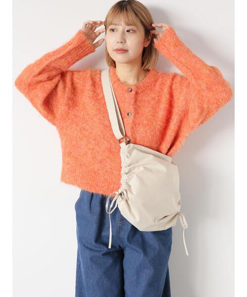 ehka sopo(エヘカソポ)の「メランジクルーカーディガン(カーディガン/ボレロ・レディース・ピンク/オレンジ/ミント/ラベンダー/オフホワイト・F)」の5枚目の写真