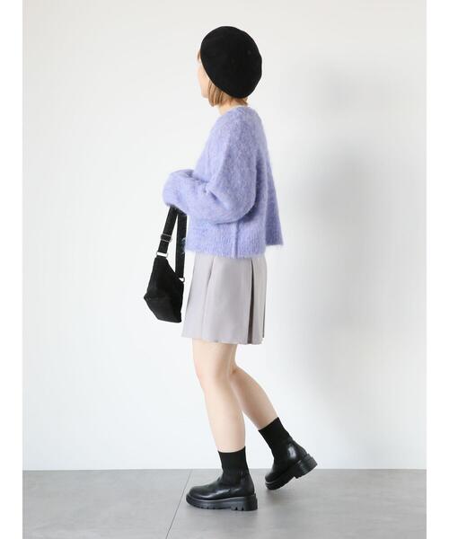 ehka sopo(エヘカソポ)の「メランジクルーカーディガン(カーディガン/ボレロ・レディース・ピンク/オレンジ/ミント/ラベンダー/オフホワイト・F)」の21枚目の写真