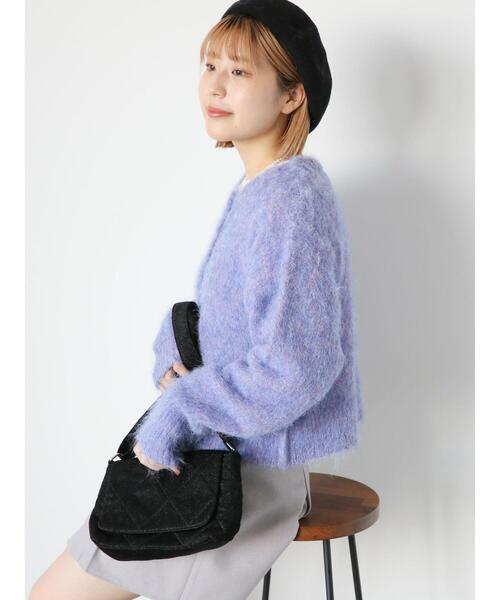 ehka sopo(エヘカソポ)の「メランジクルーカーディガン(カーディガン/ボレロ・レディース・ピンク/オレンジ/ミント/ラベンダー/オフホワイト・F)」の22枚目の写真