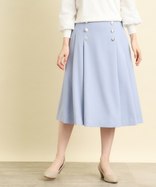 grove（グローブ）の「◆ブッチャーマリン釦スカート（スカート・レディース・ネイビー/ベージュ/ライトブルー・02/03/01/04/05）」の6枚目の写真