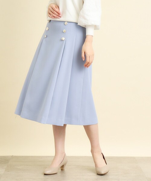 grove（グローブ）の「◆ブッチャーマリン釦スカート（スカート・レディース・ネイビー/ベージュ/ライトブルー・02/03/01/04/05）」の7枚目の写真