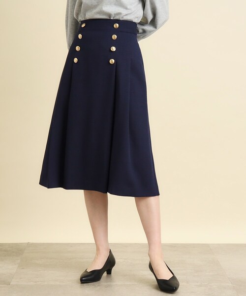 grove（グローブ）の「◆ブッチャーマリン釦スカート（スカート・レディース・ネイビー/ベージュ/ライトブルー・02/03/01/04/05）」の12枚目の写真