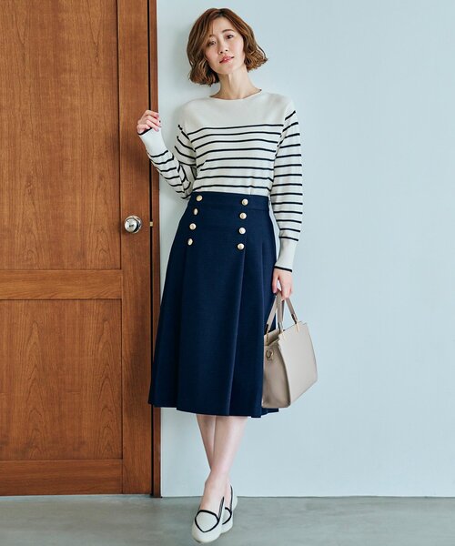 grove（グローブ）の「◆ブッチャーマリン釦スカート（スカート・レディース・ネイビー/ベージュ/ライトブルー・02/03/01/04/05）」の14枚目の写真