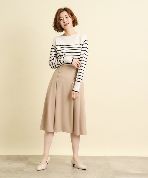 grove（グローブ）の「◆ブッチャーマリン釦スカート（スカート・レディース・ネイビー/ベージュ/ライトブルー・02/03/01/04/05）」の17枚目の写真