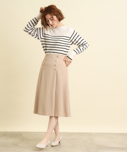 grove（グローブ）の「◆ブッチャーマリン釦スカート（スカート・レディース・ネイビー/ベージュ/ライトブルー・02/03/01/04/05）」の22枚目の写真