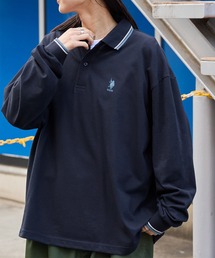 U.S. POLO ASSN.（ユーエスポロアッスン）の「U.S. POLO ASSN. /ユーエスポロアッスン 別注 ワンポイントロゴ刺繍 ラインデザイン ルーズポロシャツ（ポロシャツ）」
