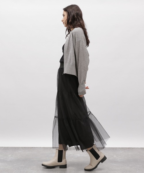 LAKOLE（ラコレ）の「12ゲージZIPショートカーディガン / 103590（カーディガン/ボレロ・レディース・ブラック/ライトブルー/グレー/アイボリー・SMALL/MEDIUM）」の19枚目の写真