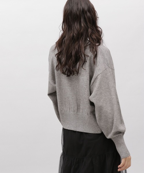 LAKOLE（ラコレ）の「12ゲージZIPショートカーディガン / 103590（カーディガン/ボレロ・レディース・ブラック/ライトブルー/グレー/アイボリー・SMALL/MEDIUM）」の21枚目の写真