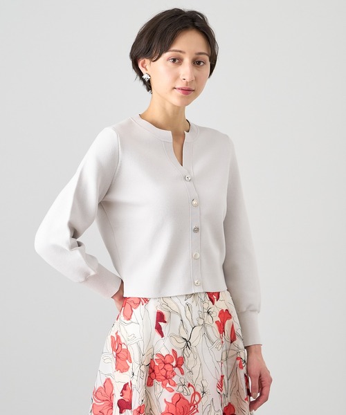 ANAYI（アナイ）の「コットンポリエステルビジュー カーディガン