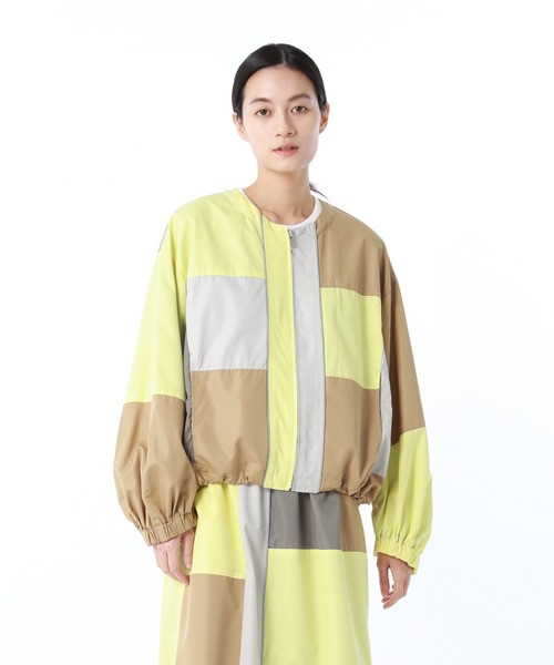 ZUCCa（ズッカ）の「ブロッキングタフタ / ブルゾン / (O)（ブルゾン・レディース・イエロー/ベージュ/ブラック・M size）」の6枚目の写真