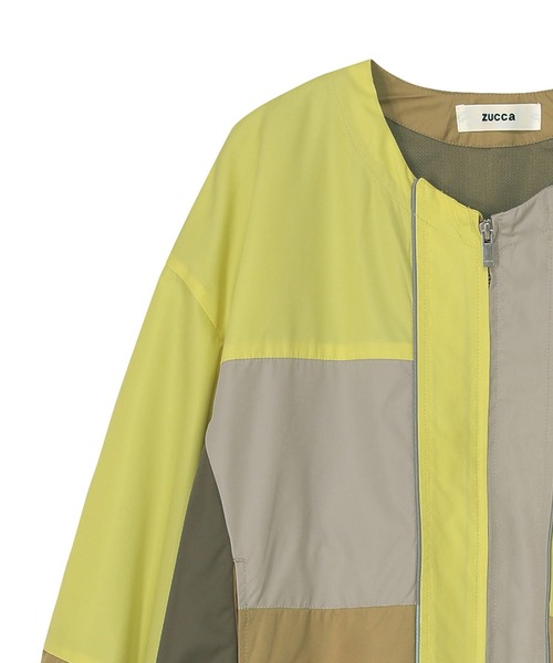 ZUCCa（ズッカ）の「ブロッキングタフタ / ブルゾン / (O)（ブルゾン・レディース・イエロー/ベージュ/ブラック・M size）」の13枚目の写真