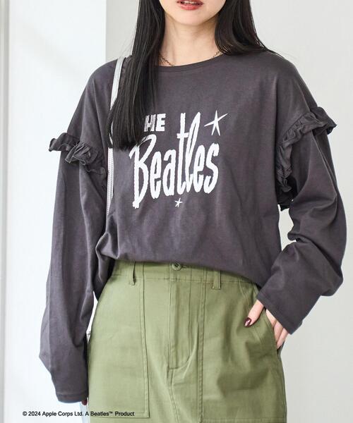coen（コーエン）の「ROCK STANLEY（ロックスタンレー）別注ビートルズフリルロングスリーブTシャツ（Tシャツ/カットソー・レディース・ライム/ダークグレー/ホワイト・M/L）」の21枚目の写真