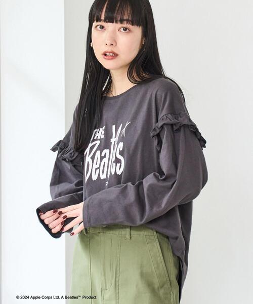 coen（コーエン）の「ROCK STANLEY（ロックスタンレー）別注ビートルズフリルロングスリーブTシャツ（Tシャツ/カットソー・レディース・ライム/ダークグレー/ホワイト・M/L）」の17枚目の写真