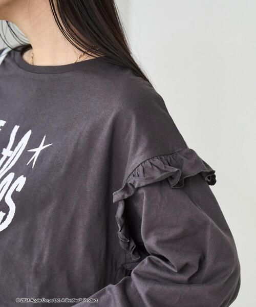coen（コーエン）の「ROCK STANLEY（ロックスタンレー）別注ビートルズフリルロングスリーブTシャツ（Tシャツ/カットソー・レディース・ライム/ダークグレー/ホワイト・M/L）」の12枚目の写真