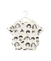 MAKE YOUR DAY（メイクユアデイ）の「いろんな顔総柄半袖Tシャツ■80～140cm（Tシャツ/カットソー）」