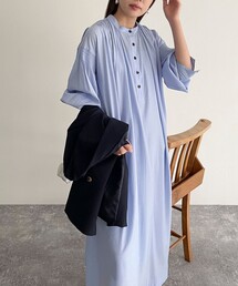 fredy emue | ブライトローン袖ボリュームワンピース（ペチワンピ付き）(ワンピース)