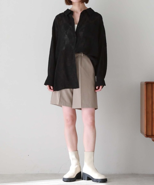 archives（アルシーヴ）の「タックショートパンツ（その他パンツ・レディース・グレイッシュベージュ/アイボリー/グリーン・MEDIUM）」の8枚目の写真