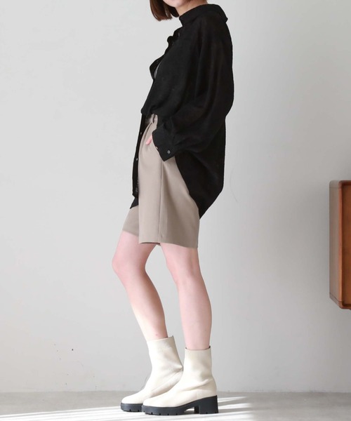 archives（アルシーヴ）の「タックショートパンツ（その他パンツ・レディース・グレイッシュベージュ/アイボリー/グリーン・MEDIUM）」の9枚目の写真