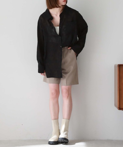 archives（アルシーヴ）の「タックショートパンツ（その他パンツ・レディース・グレイッシュベージュ/アイボリー/グリーン・MEDIUM）」の11枚目の写真