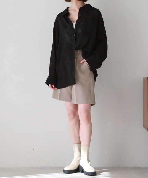 archives（アルシーヴ）の「タックショートパンツ（その他パンツ・レディース・グレイッシュベージュ/アイボリー/グリーン・MEDIUM）」の12枚目の写真