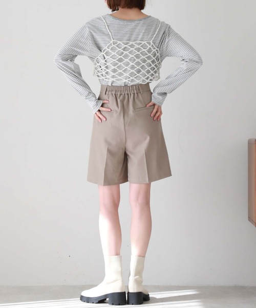 archives（アルシーヴ）の「タックショートパンツ（その他パンツ・レディース・グレイッシュベージュ/アイボリー/グリーン・MEDIUM）」の16枚目の写真