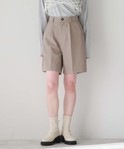 archives（アルシーヴ）の「タックショートパンツ（その他パンツ・レディース・グレイッシュベージュ/アイボリー/グリーン・MEDIUM）」の18枚目の写真