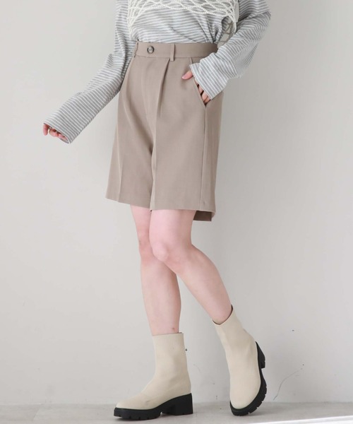 archives（アルシーヴ）の「タックショートパンツ（その他パンツ・レディース・グレイッシュベージュ/アイボリー/グリーン・MEDIUM）」の19枚目の写真