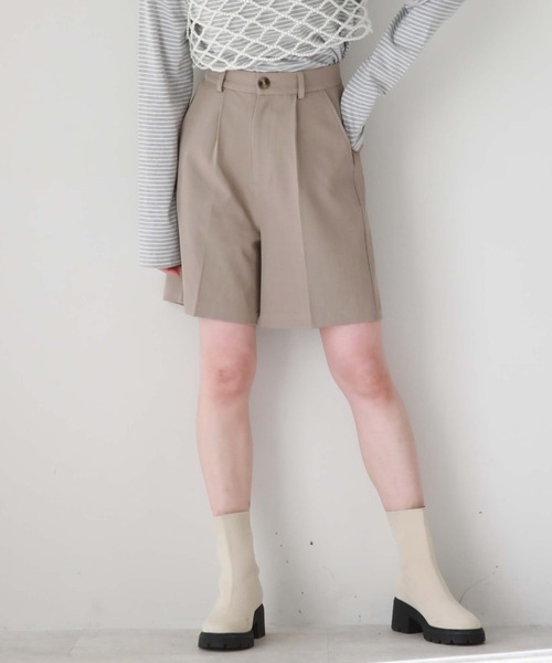 archives（アルシーヴ）の「タックショートパンツ（その他パンツ・レディース・グレイッシュベージュ/アイボリー/グリーン・MEDIUM）」の21枚目の写真