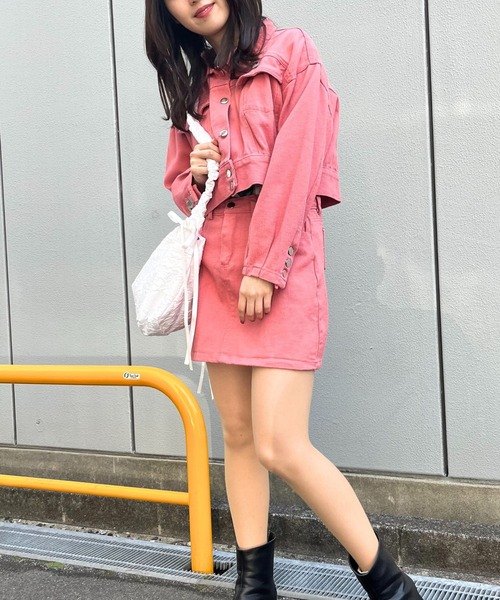 sevens(セブンズ)の「【sevens】デニムジャケット×ミニスカートセットアップ/長袖(セットアップ・レディース・ピンク・FREE)」の18枚目の写真