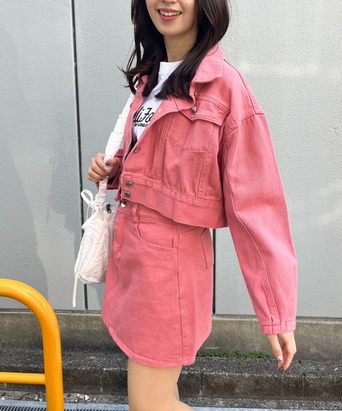 sevens(セブンズ)の「【sevens】デニムジャケット×ミニスカートセットアップ/長袖(セットアップ・レディース・ピンク・FREE)」の20枚目の写真