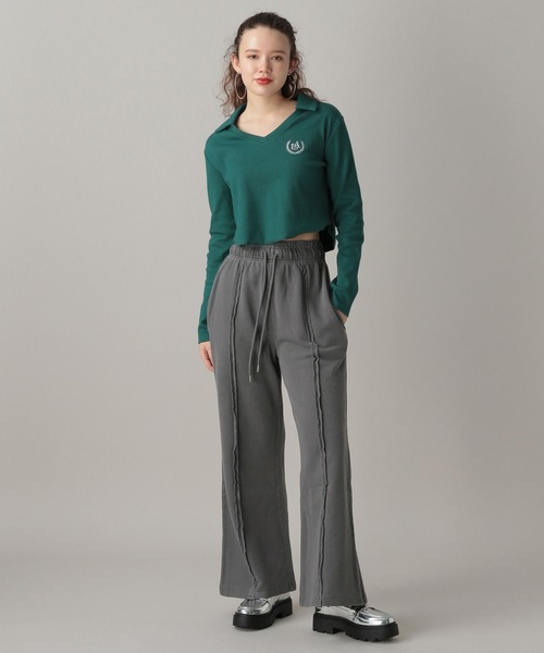 FOREVER 21(フォーエバー トゥエンティーワン)の「【2024SS】ワイドスウェットパンツ(スウェットパンツ・レディース・ピンク/オフホワイト/チャコールグレー・SMALL/MEDIUM)」の6枚目の写真