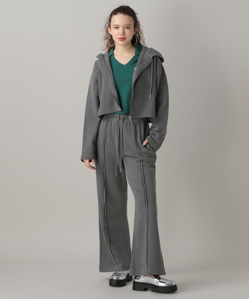 FOREVER 21(フォーエバー トゥエンティーワン)の「【2024SS】ワイドスウェットパンツ(スウェットパンツ・レディース・ピンク/オフホワイト/チャコールグレー・SMALL/MEDIUM)」の8枚目の写真