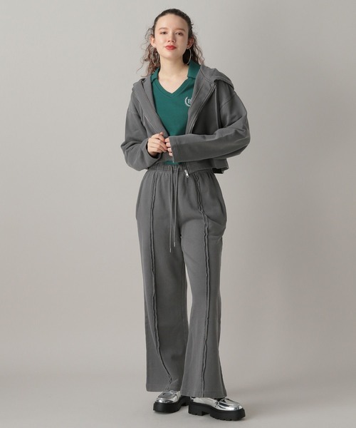 FOREVER 21(フォーエバー トゥエンティーワン)の「【2024SS】ワイドスウェットパンツ(スウェットパンツ・レディース・ピンク/オフホワイト/チャコールグレー・SMALL/MEDIUM)」の9枚目の写真