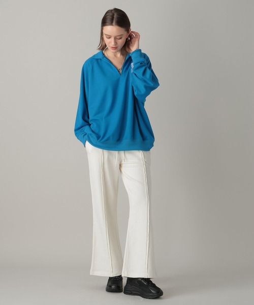 FOREVER 21(フォーエバー トゥエンティーワン)の「【2024SS】ワイドスウェットパンツ(スウェットパンツ・レディース・ピンク/オフホワイト/チャコールグレー・SMALL/MEDIUM)」の4枚目の写真