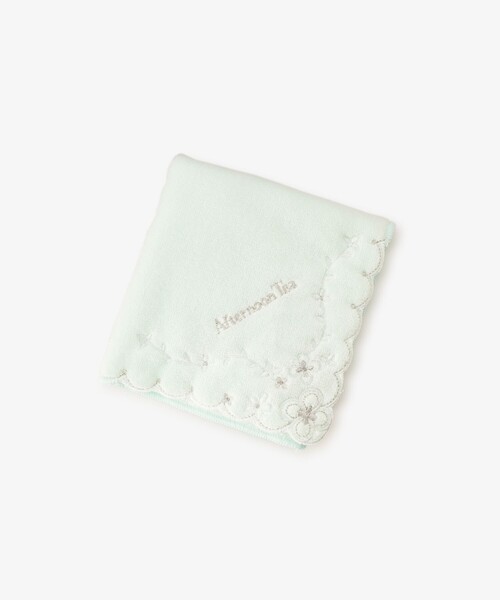 Afternoon Tea（アフタヌーンティー）の「フラワージュエリーミニタオル（ハンカチ/ハンドタオル・レディース・グリーン/ピンク/パープル/アイボリー/イエロー/ブルー・ONE SIZE）」の2枚目の写真