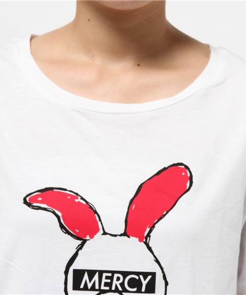 WEGO(ウィゴー)の「WEGO/バニーTシャツ(Tシャツ/カットソー・レディース・ホワイト・FREE)」の6枚目の写真