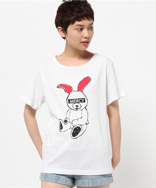 WEGO(ウィゴー)の「WEGO/バニーTシャツ(Tシャツ/カットソー・レディース・ホワイト・FREE)」の2枚目の写真